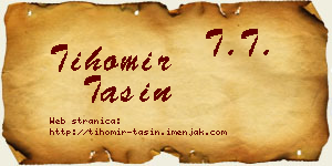 Tihomir Tašin vizit kartica